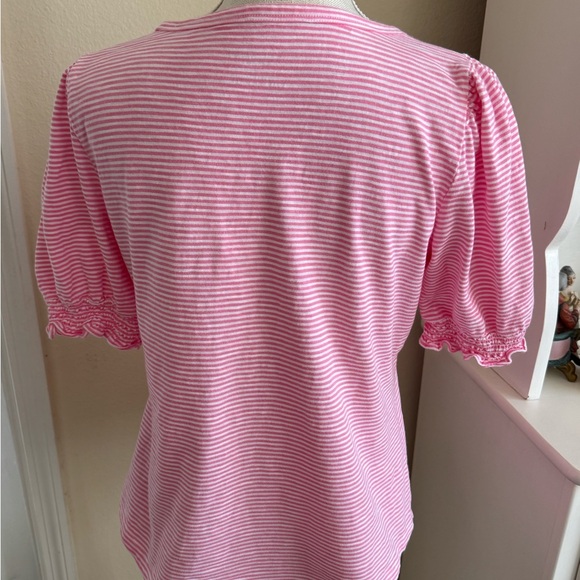 Talbots Pink Striped Top - Picture 2 of 4